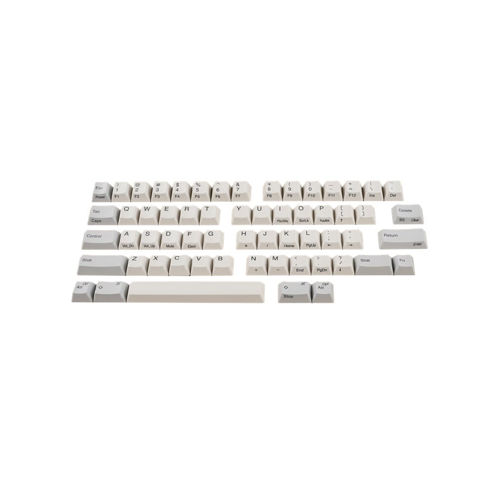 HHKB Full Topre Keycap Sets - White, Charcoal, and Snow in Blank
