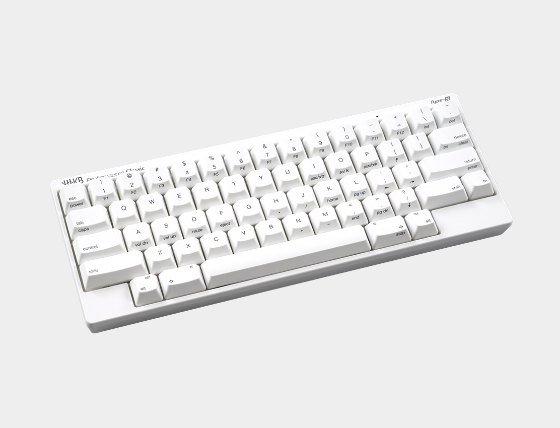 HHKB Professional Classic Type-S (Snow / Stamped Key Caps) - 60