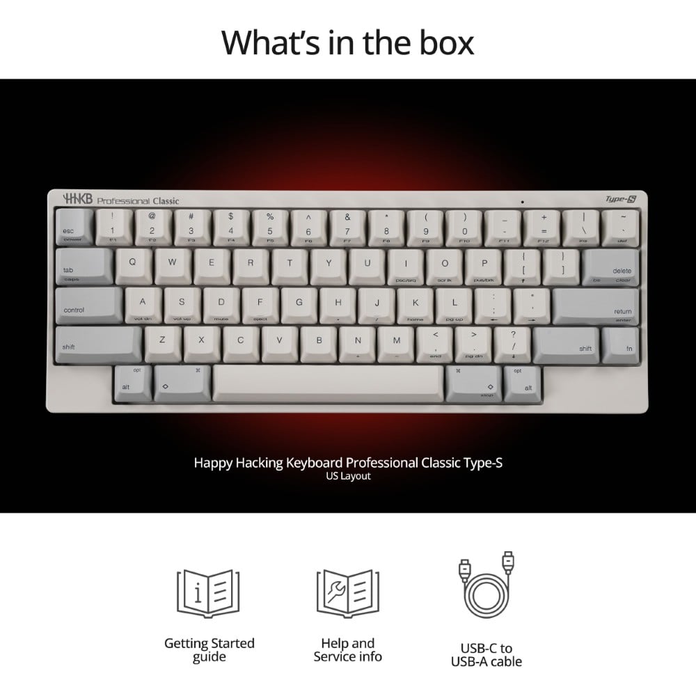 HHKB Professional Classic Type-S (Charcoal / Stamped Key Caps